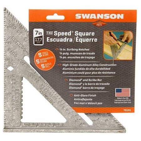 SWANSON Square Speed 7X7X1In Aluminum T0101